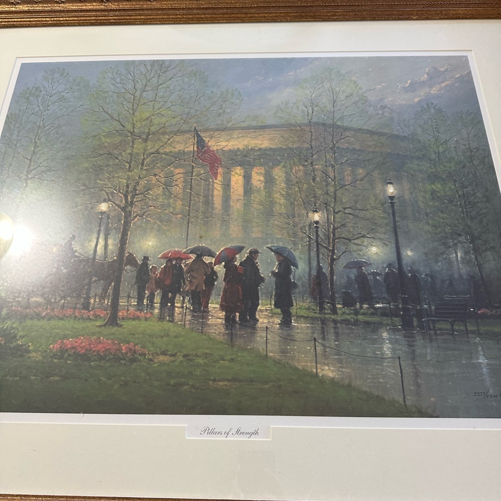 G Harvy Painting with Gold Frame
